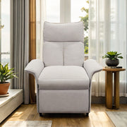 38.22''Power Recliner Fabric Chair with Remote Control, Adjustable Backrest & Footrest, Side Storage Pocket